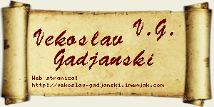 Vekoslav Gađanski vizit kartica